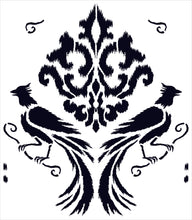 Load image into Gallery viewer, Vigini Original Design, Uccelli Stencil Inspired by Venetian Fortuny Fabric
